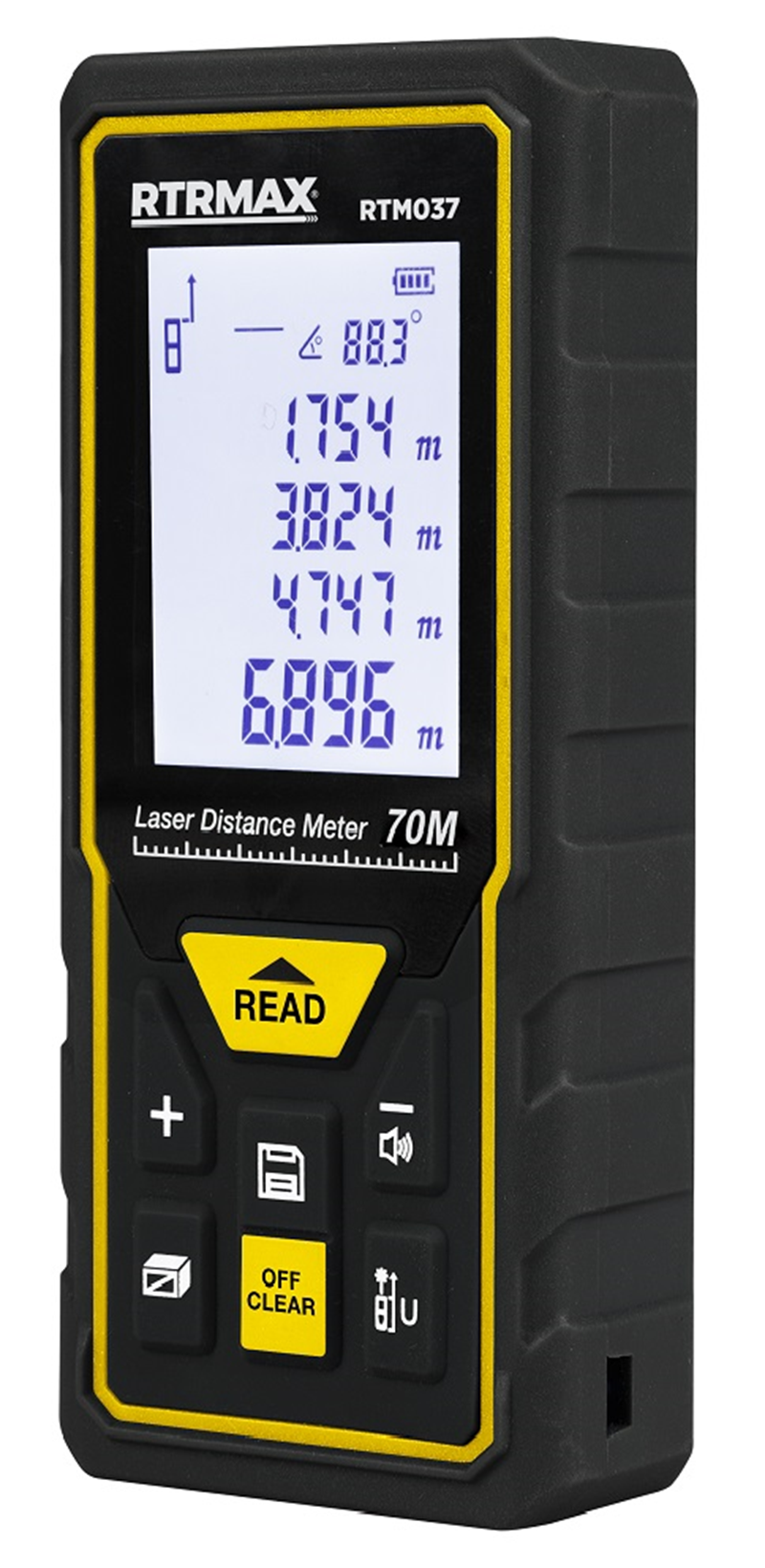 RTRMAX RTM037 70 m (m/inç/ft) 2x1.5V AAA Pilli Kırmızı Lazer Lazer Mesafe Ölçer