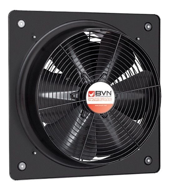 BVN Bahçıvan 36,5 cm BSMS 350 160 W 3250 m3/h 1460 D/D 230 V Monofaze Aksiyel Kare Sanayi Aspiratörü