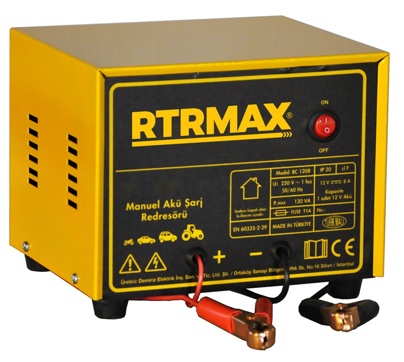 RTRMAX RTM504 20-105 Ah 8 A 12 V 230 V Monofaze Akü Şarj Cihazı