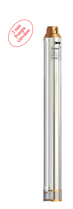 Sumak 4SD608 0.75 kw 1 HP 8 Kademeli 4'' 6 Ton Dalgıç Pompası