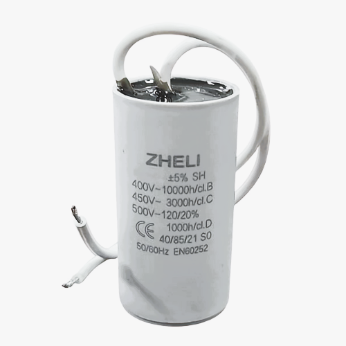 Zheli 8 µF 30x60 mm Plastik Kablolu 450-500 ACV Daimi Devre Kondansatörü