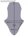 ABV Honda PCX Füme Tur Camı 79x57 cm (21-24) + Bağlantı Ekipmanı