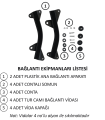 ABV Honda PCX Füme Tur Camı 79x57 cm (21-24) + Bağlantı Ekipmanı