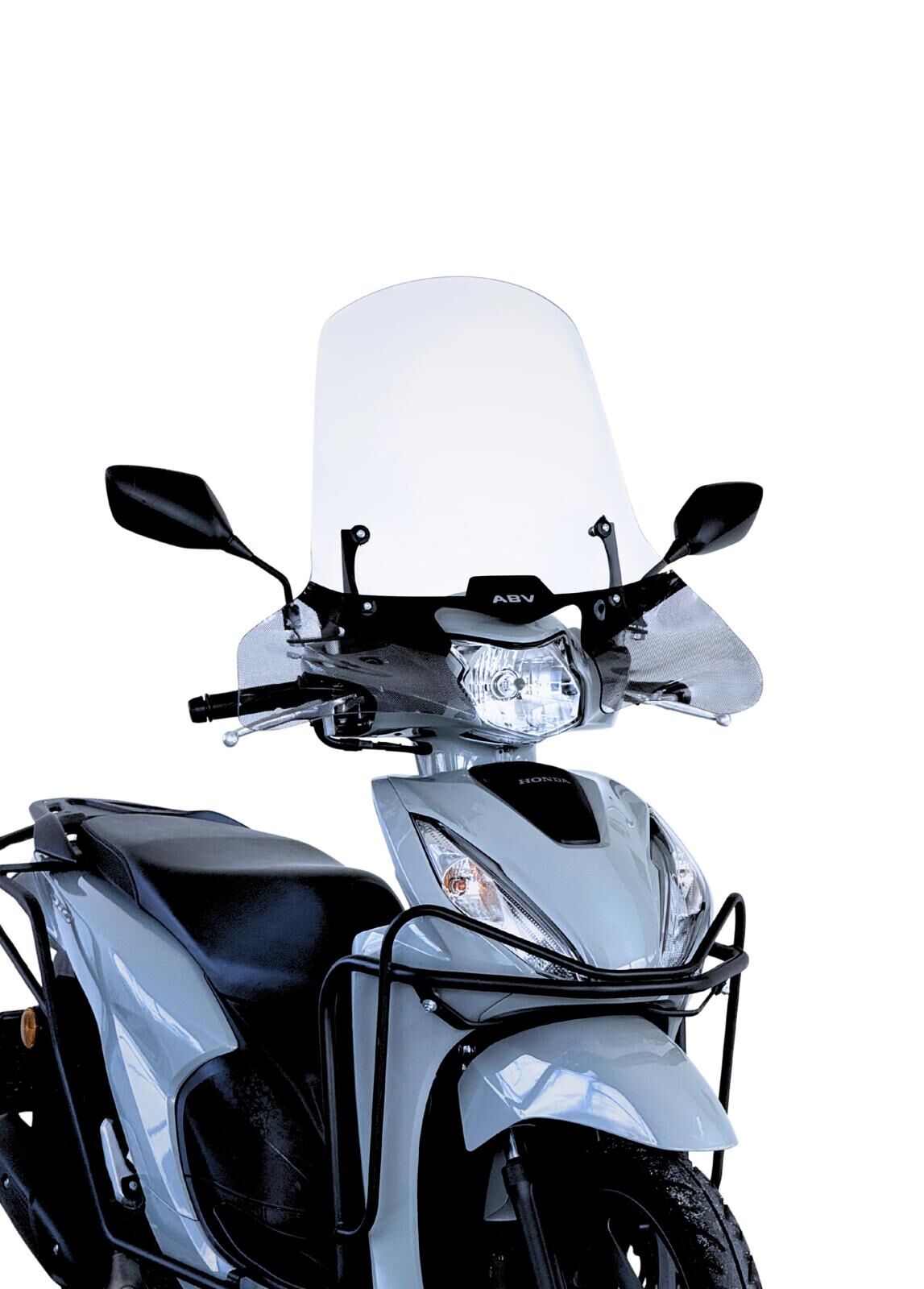 ABV Honda Dio El Korumalı Şeffaf Tur Camı 59x72.5 cm (21-26) + Bağlantı Ekipmanı