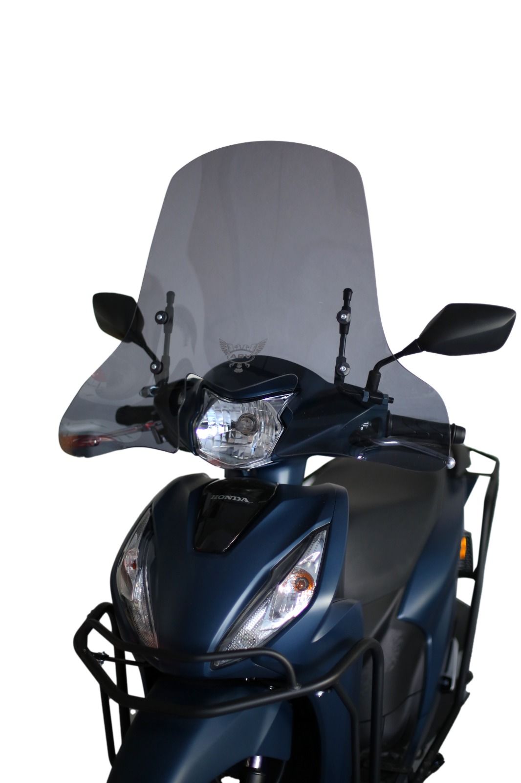 ABV Honda Dio El Korumalı Füme Tur Camı 59x72.5 cm (21-25) + Bağlantı Ekipmanı