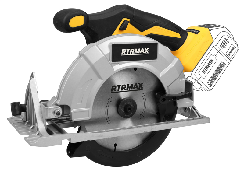RTRMAX RTX2038B Ø165 mm 3650 D/Dk 18V Li-ion Çift Akü 4 Ah Akülü Daire Testere (Akü Hariç)