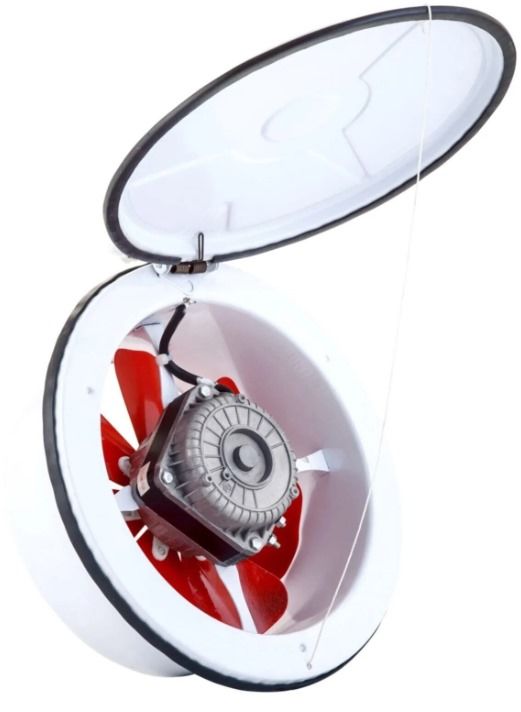 Fansan 20 cm TKA 200 40 W 650 m3/h 1350 D/D 230 V Monofaze Aksiyel Duvar Baca Cam Aspiratörü