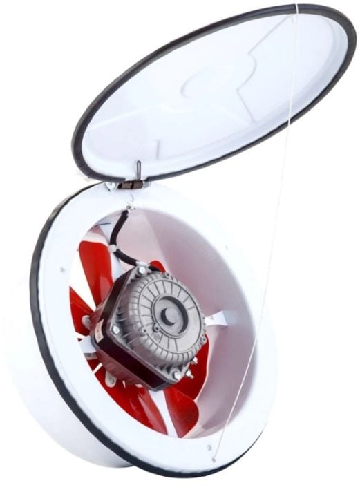 Fansan 29,5 cm TKA 300 60 W 1000 m3/h 1350 D/D 230 V Monofaze Aksiyel Duvar Baca Cam Aspiratörü