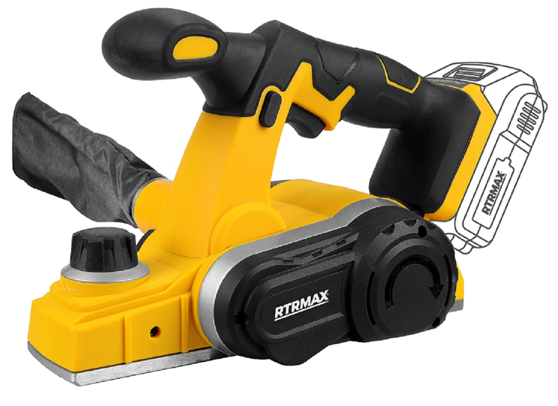 RTRMAX RTX1847B 60 mm 0-1.5 mm 10000 D/Dk 18V Akülü Planya (Akü Hariç)