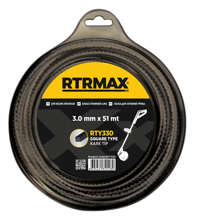 RTRMAX RTY333 3.3 mm x 42 m Kare Tırpan Misinası