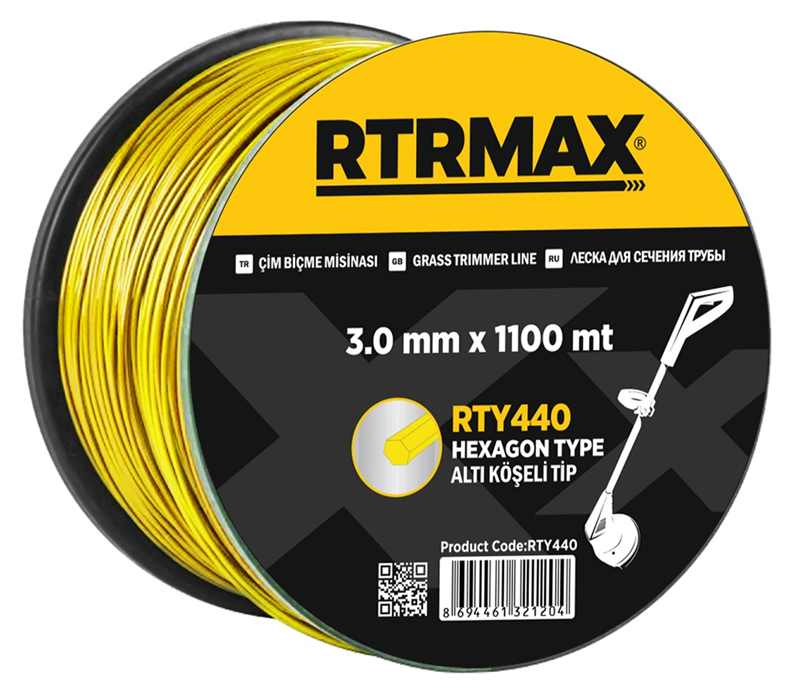 RTRMAX RTY440 3 mm x 1100 m Altıgen Tırpan Misinası