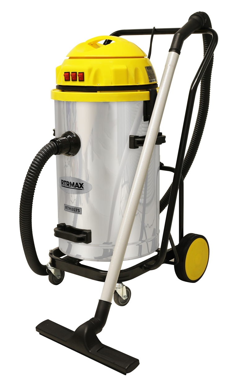 RTRMAX RTM8075 75 L 3x1200 W 8000 L/Dk 230 V Monofaze Islak - Kuru Sanayi Tipi Süpürge
