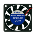 Tidar 60x60x25 mm RQA6025 2,76 W 12 VDC 39,44 m³/h 4500 D/D Kare Soğutucu Fan