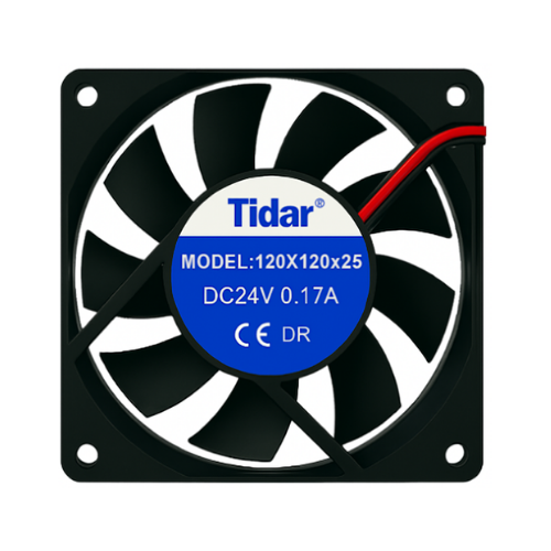 Tidar 120x120x25 mm RQA12025 4,08 W 24 VDC 141,70 m³/h 2400 D/D Kare Soğutucu Fan