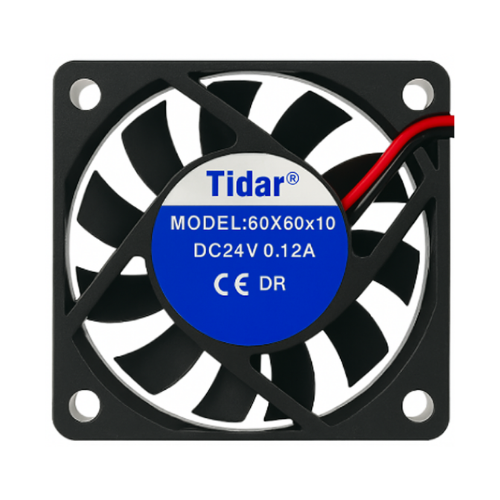 Tidar 60x60x10 mm RQA6010 3,60 W 24 VDC 34,05 m³/h 5000 D/D Kare Soğutucu Fan (AVANTAJLI PAKETLER)