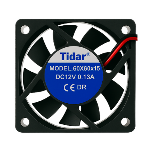 Tidar 60x60x15 mm RQA6015 1,56 W 12 VDC 28,60 m³/h 4500 D/D Kare Soğutucu Fan (AVANTAJLI PAKETLER)
