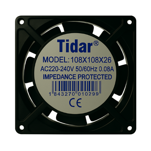 Tidar 108x108x26 mm RQA10826 16 W 220 VAC 68 m³/h 2300 D/D Kare Soğutucu Fan (AVANTAJLI PAKETLER)