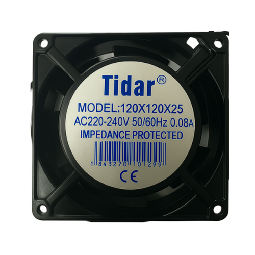 Tidar 120x120x25 mm RQA12025 13 W 220 VAC 103,70 m³/h 2400 D/D Kare Soğutucu Fan (AVANTAJLI PAKETLER)