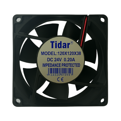Tidar 120x120x38 mm RQA12038 4,08 W 24 VDC 161,50 m³/h 2500 D/D Kare Soğutucu Fan (AVANTAJLI PAKETLER)