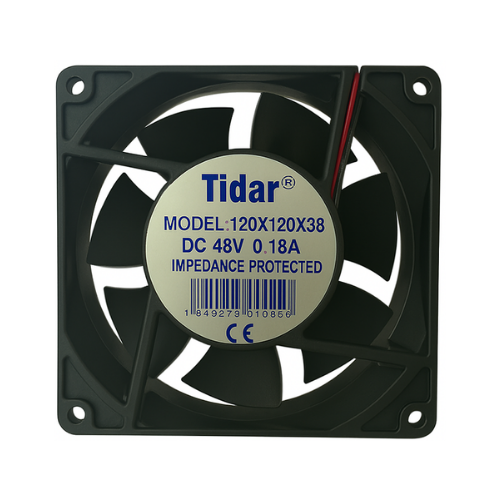 Tidar 120x120x38 mm RQA12038 8,64 W 48 VDC 170 m³/h 2500 D/D Kare Soğutucu Fan (AVANTAJLI PAKETLER)