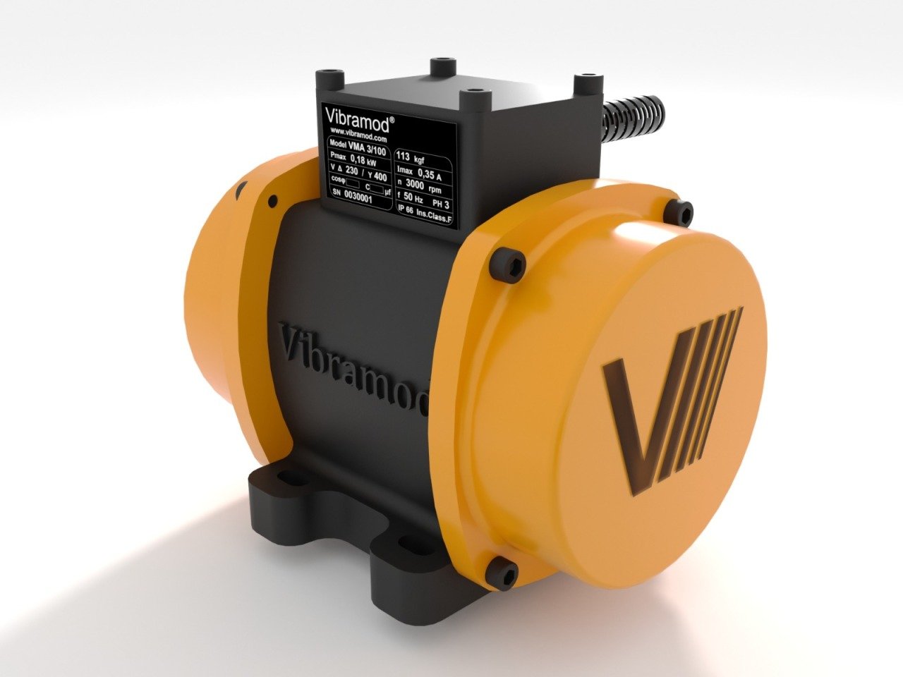 Vibramod VMA-M 3/500 523 Kg/F 0.47 kw 3000 D/D 230 V Monofaze Vibrasyon Motoru