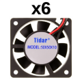 Tidar 50x50x10 mm RQA5010 1,08 W 12 VDC 19,04 m³/h 5000 D/D Kare Soğutucu Fan (AVANTAJLI PAKETLER) 6'lı Paket (ÜCRETSİZ KARGO)