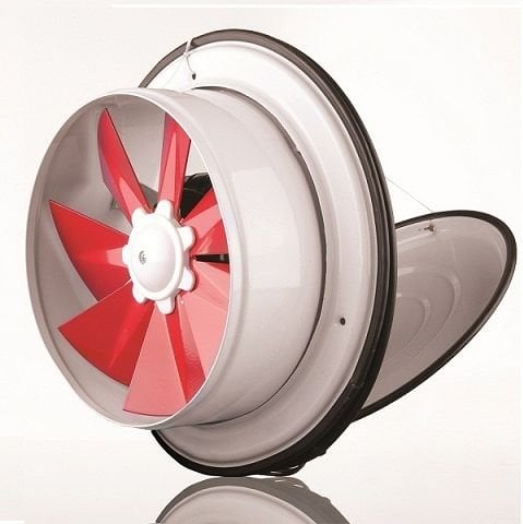 Dündar 24 cm K 25 55 W 800 m3/h 1375 D/D 230 V Monofaze Ev Pencere Tipi Kapaklı Aksiyal Fan
