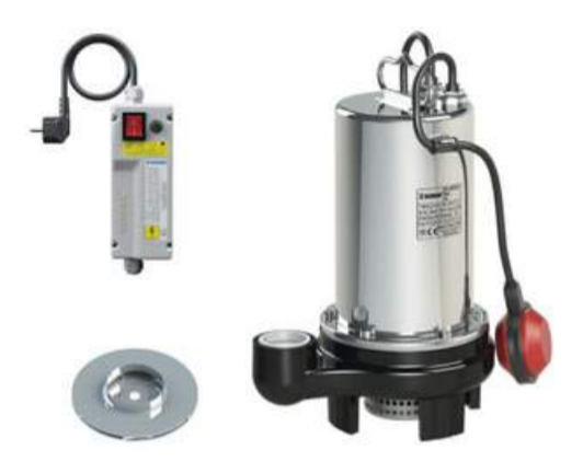 Sumak SDF15 1.1 kw 1.5 HP 2900 D/D 220 V Monofaze Foseptik Dalgıç Pompası (10 m Kablo+Flatörlü)