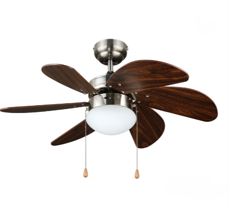 Aydın Aydın Kaşkar Taflan L36009/4 32'' (82 cm) 55 W 230 V Monofaze Saten Nikel Lambalı Tavan Vantilatörü