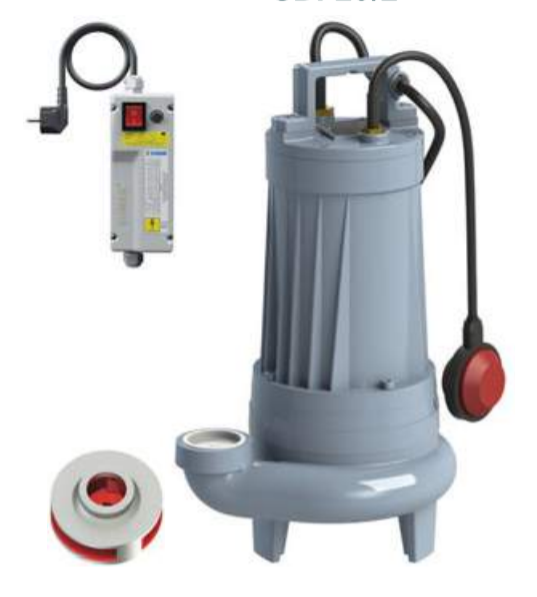Sumak SDT20/2 1.6 kw 2.2 HP 2900 D/D 380 V Trifaze Foseptik Dalgıç Pompası (10 m Kablo+Flatörlü+Panolu)