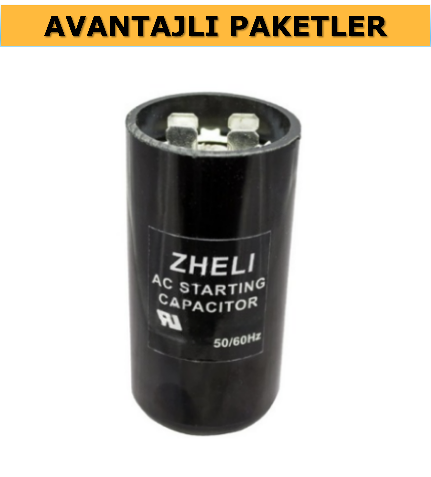 Zheli 130-156 µF 36x70 mm 220 ACV İlk Hareket/Kalkış Kondansatörü (AVANTAJLI PAKETLER)