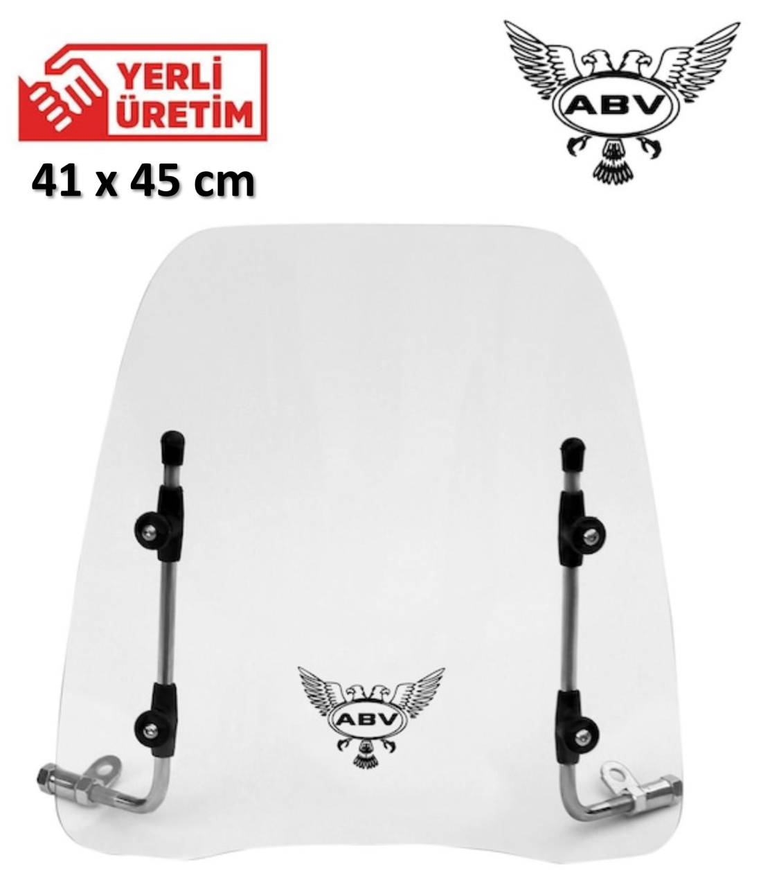 ABV Üniversal Şeffaf Siperlik (41x45 cm) + Bağlantı Ekipmanı