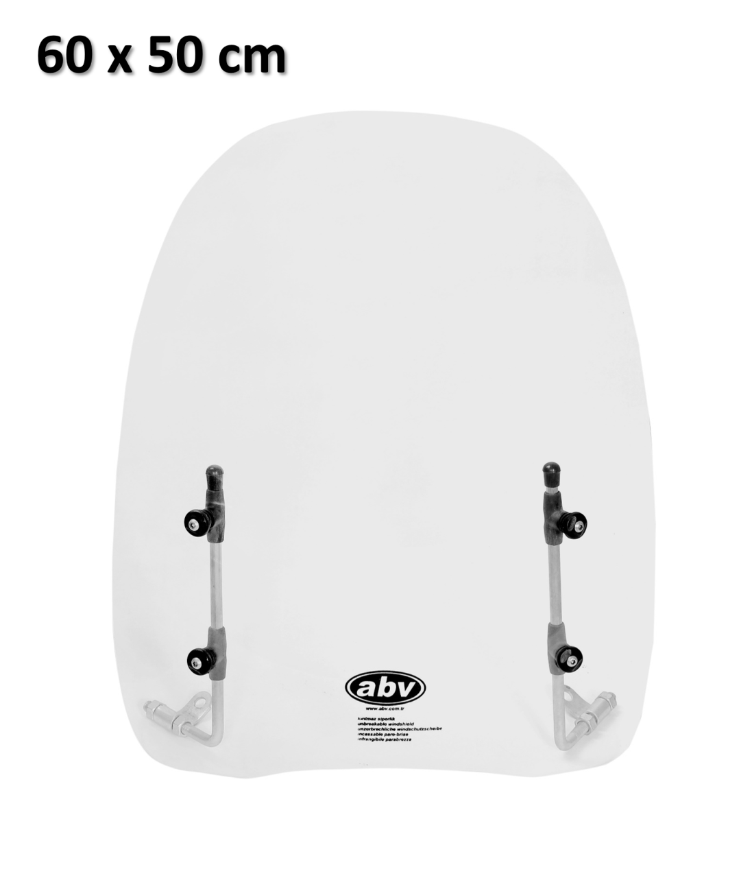 ABV Üniversal Şeffaf Siperlik (60x50 cm) + Bağlantı Ekipmanı
