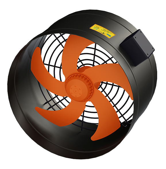 Fanex 30 cm çapında DRPKT-300 2650 D/D 230 V Monofaze Dıştan Rotorlu Kanal Tipi Aksiyal Fan