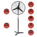 Dündar SV 65 (26'') 65 cm 170 W 11200 m³/h 1350 D/D 230 V Monofaze Ayaklı Sanayi Tipi Vantilatör