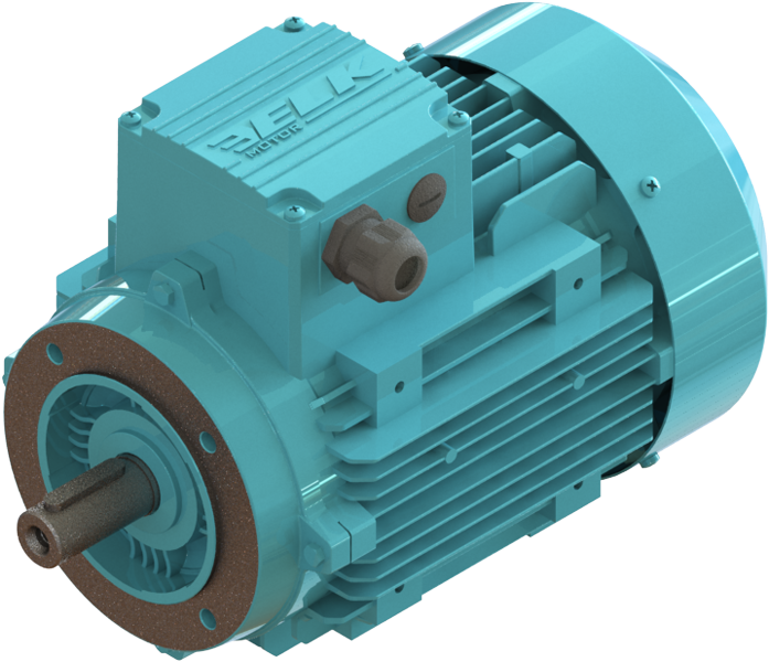 ELK 0.25 kw (1/3 HP) 1000 D/D (2EL071M6C) 380 V Trifaze IE2 Elektrik Motoru - Alüminyum B14 - Ayaksız Flanşlı