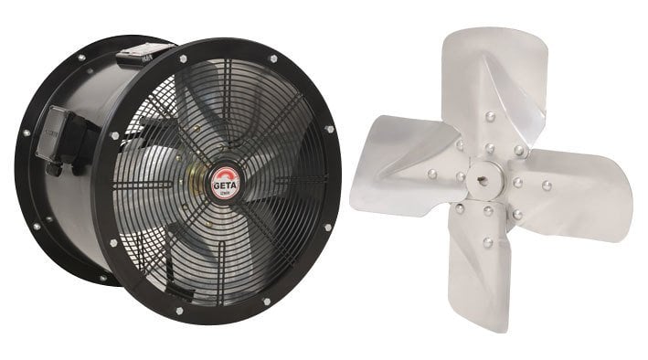 GETA GVAK-450/6 0.25 kw 1000 D/D 380 V Trifaze Kanal Tipi Aksiyal Fan