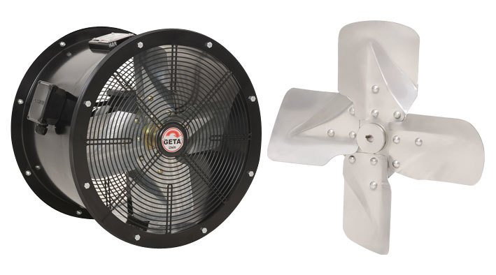 GETA GVAK-560/6 0.55 kw 1000 D/D 380 V Trifaze Kanal Tipi Aksiyal Fan