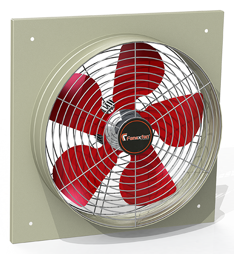 Fanex 35x35 cm PSMK 250-2A 2900 D/D 230 V Monofaze Kare Kasa Metal Pervaneli Aksiyal Aspiratör