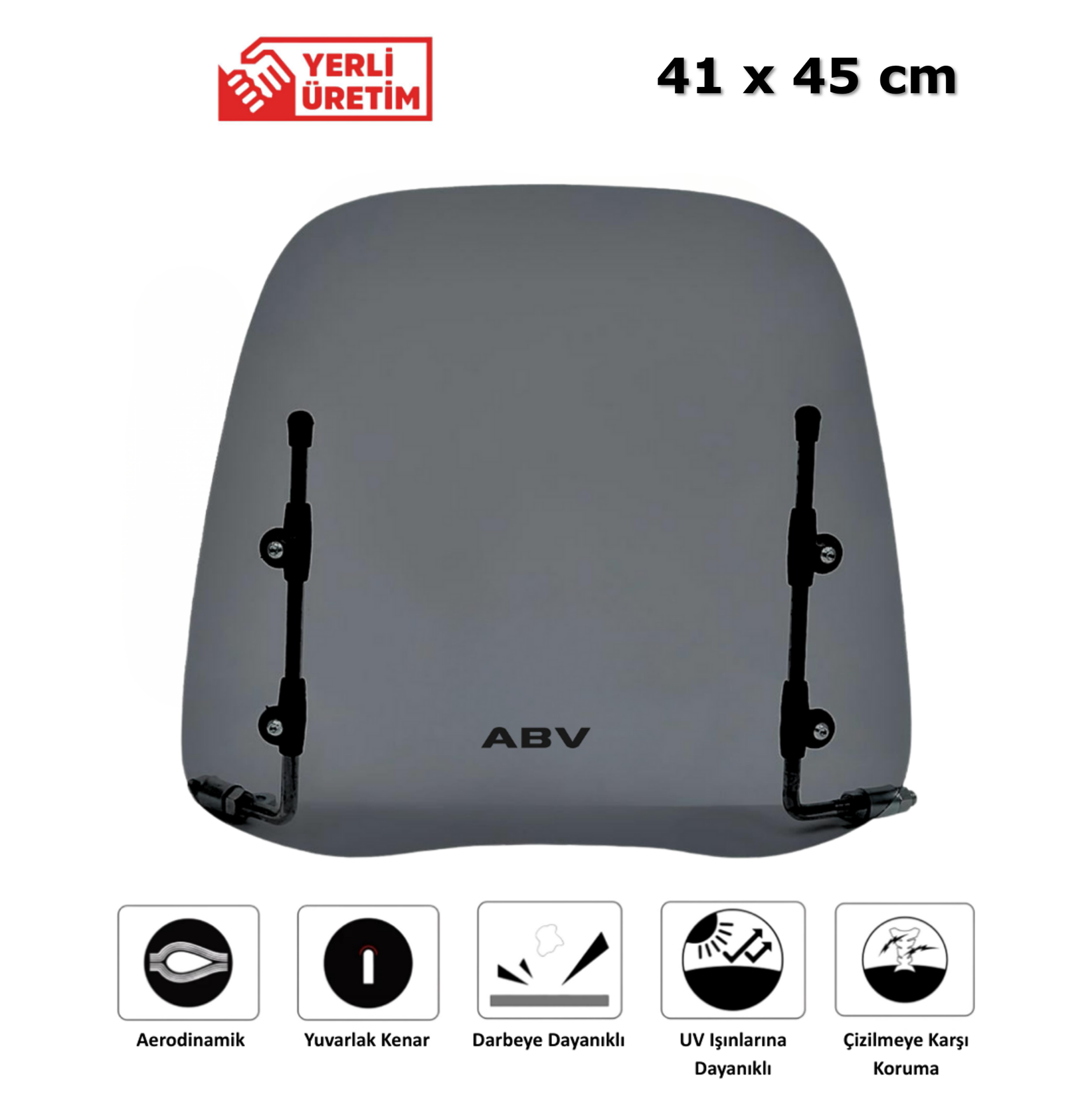 ABV Üniversal Füme Siperlik (41x45 cm) + Bağlantı Ekipmanı