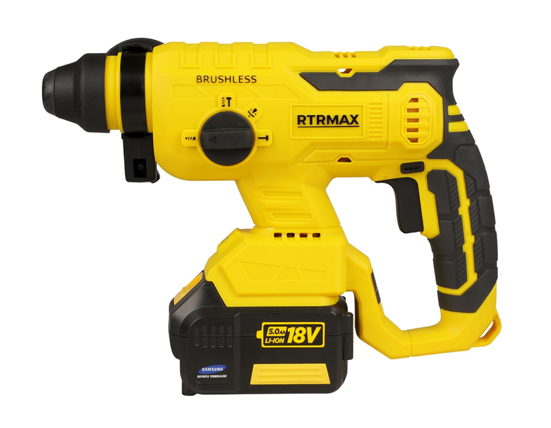 RTRMAX RTX2095 2.2 Jul 0-1350 D/Dk 18V Li-ion Çift Akü 4 Ah Akülü Pnömatik Kırıcı Delici (Akü Dahil)
