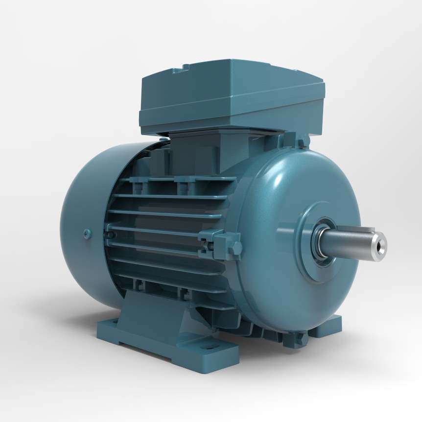 Volt 0.37 kw (1/2 HP) 1500 D/D (VSSA 71 M4C) 220 V Monofaze Kalkış Çalışma Kondansatörlü Elektrik Motoru - Alüminyum B5 - Ayaksız Flanşlı